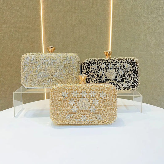 European American Ladies Banquet Clutch Bag New Cross-Border Diamond Dinner Bag Versatile Dress Rhinestone Purse Socialite  MH00076