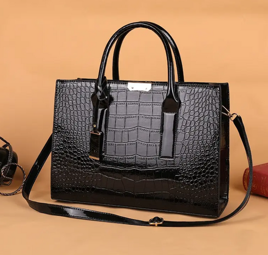 Elegant  New Women Tote Bag Large-capacity Leather Leisure Tote Bag Handbag MH00058