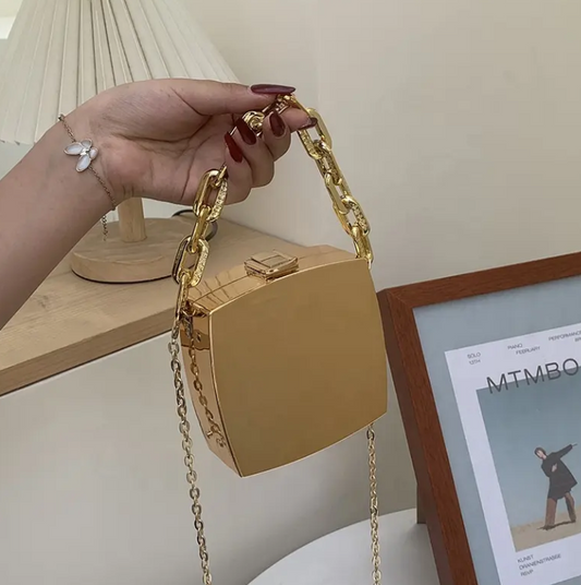 Fashion Luxury Women Single Shoulder Bags Box Party Evening Bags Designer Mini Gold Handbags MH00032
