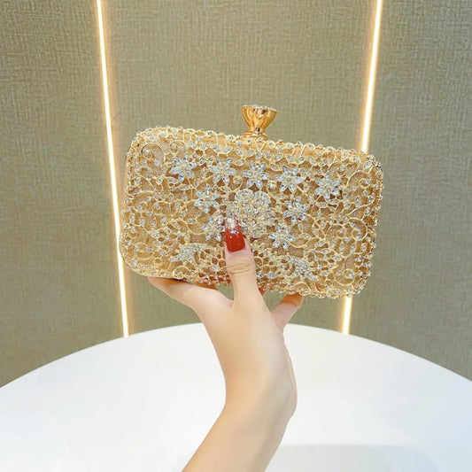 European American Ladies Banquet Clutch Bag New Cross-Border Diamond Dinner Bag Versatile Dress Rhinestone Purse Socialite  MH00076